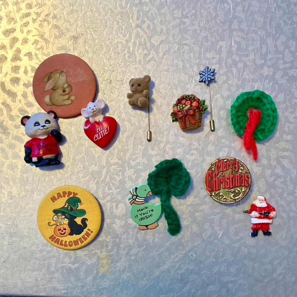 Vintage Holiday Pins Collection